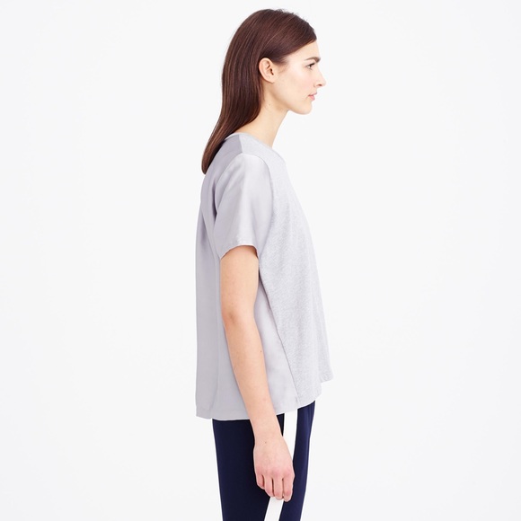 J.Crew Silky Pleat Back Flowy T-Shirt - Picture 2 of 9